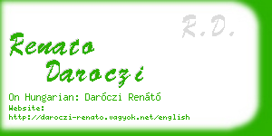 renato daroczi business card