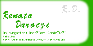 renato daroczi business card